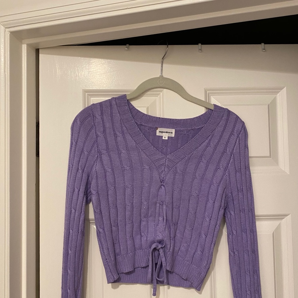 Super down purple sweater